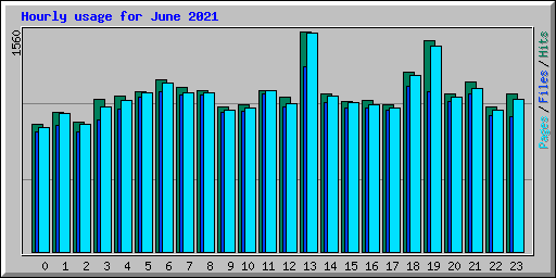 Hourly usage for June 2021