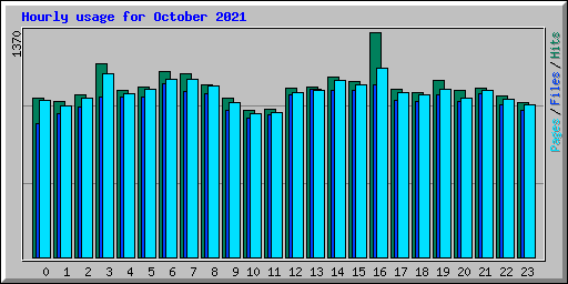 Hourly usage for October 2021