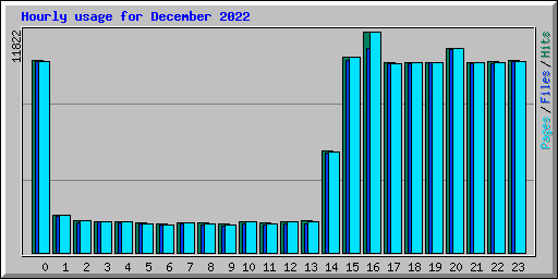 Hourly usage for December 2022