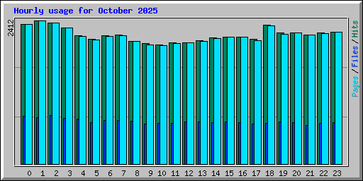 Hourly usage for October 2025
